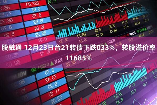 股融通 12月23日台21转债下跌033%,转股溢价率11685%