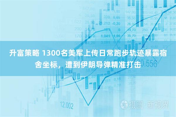 升富策略 1300名美军上传日常跑步轨迹暴露宿舍坐标，遭到伊朗导弹精准打击
